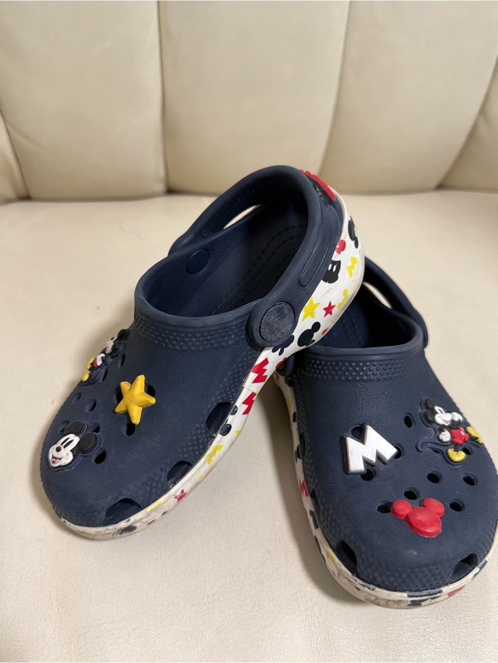 CROCS Navy Kids Mickey Mouse Jibbitz Clogs